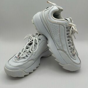 Fila Womens Disruptor 2 Premium Athletic Shoe - Triple White Womens Size 6
